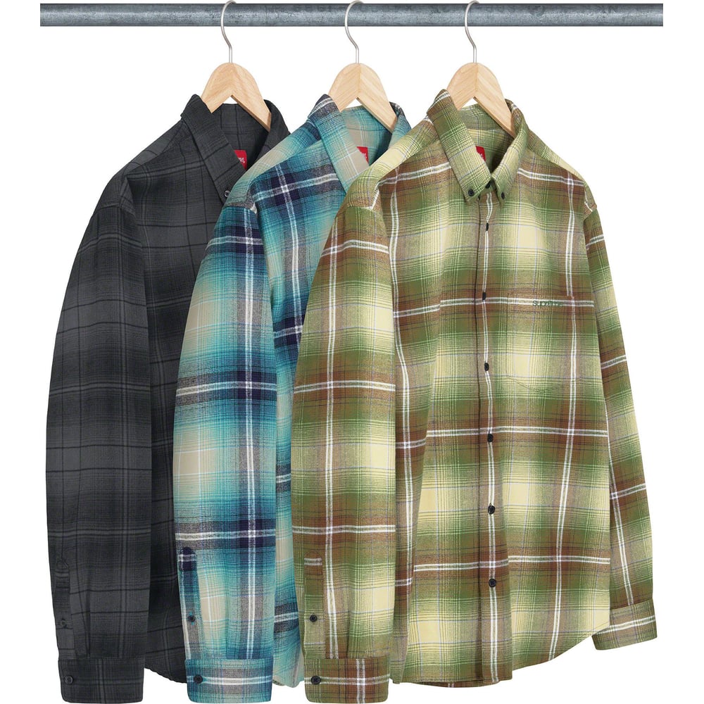 supreme Shadow Plaid Flannel Shirt XL-