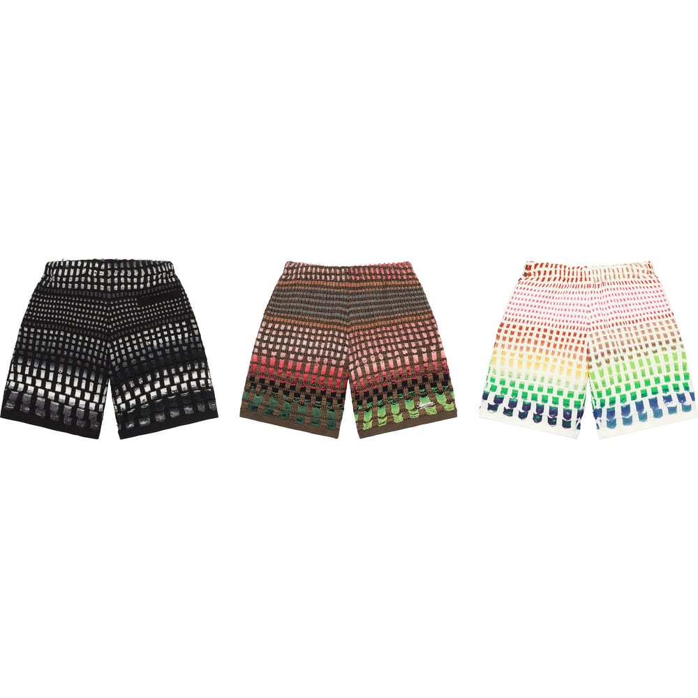 Details on Gradient Grid Knit Short from spring summer
                                            2023 (Price is $138)