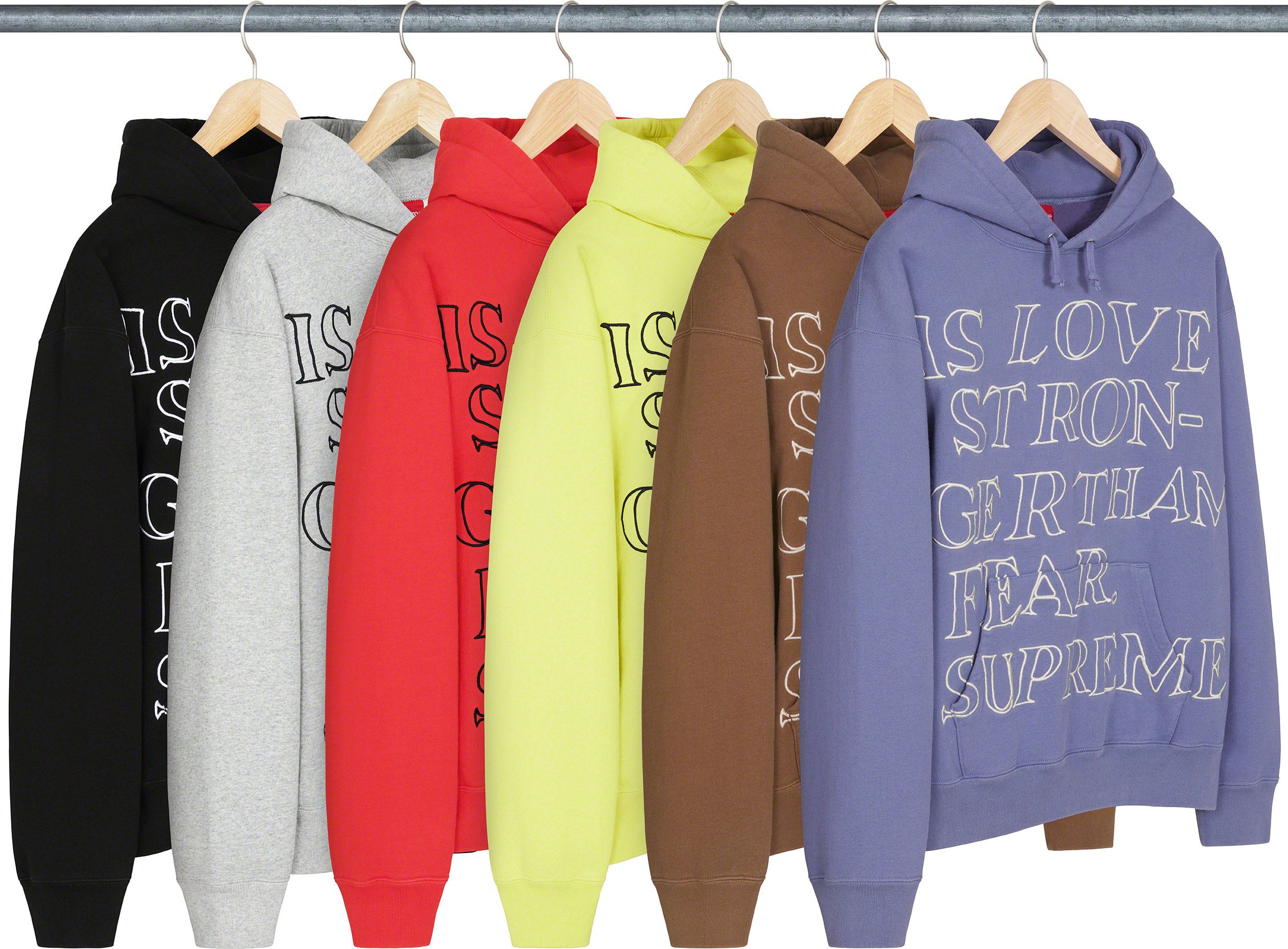 week3Supreme Stronger Than Fear Hooded パーカー