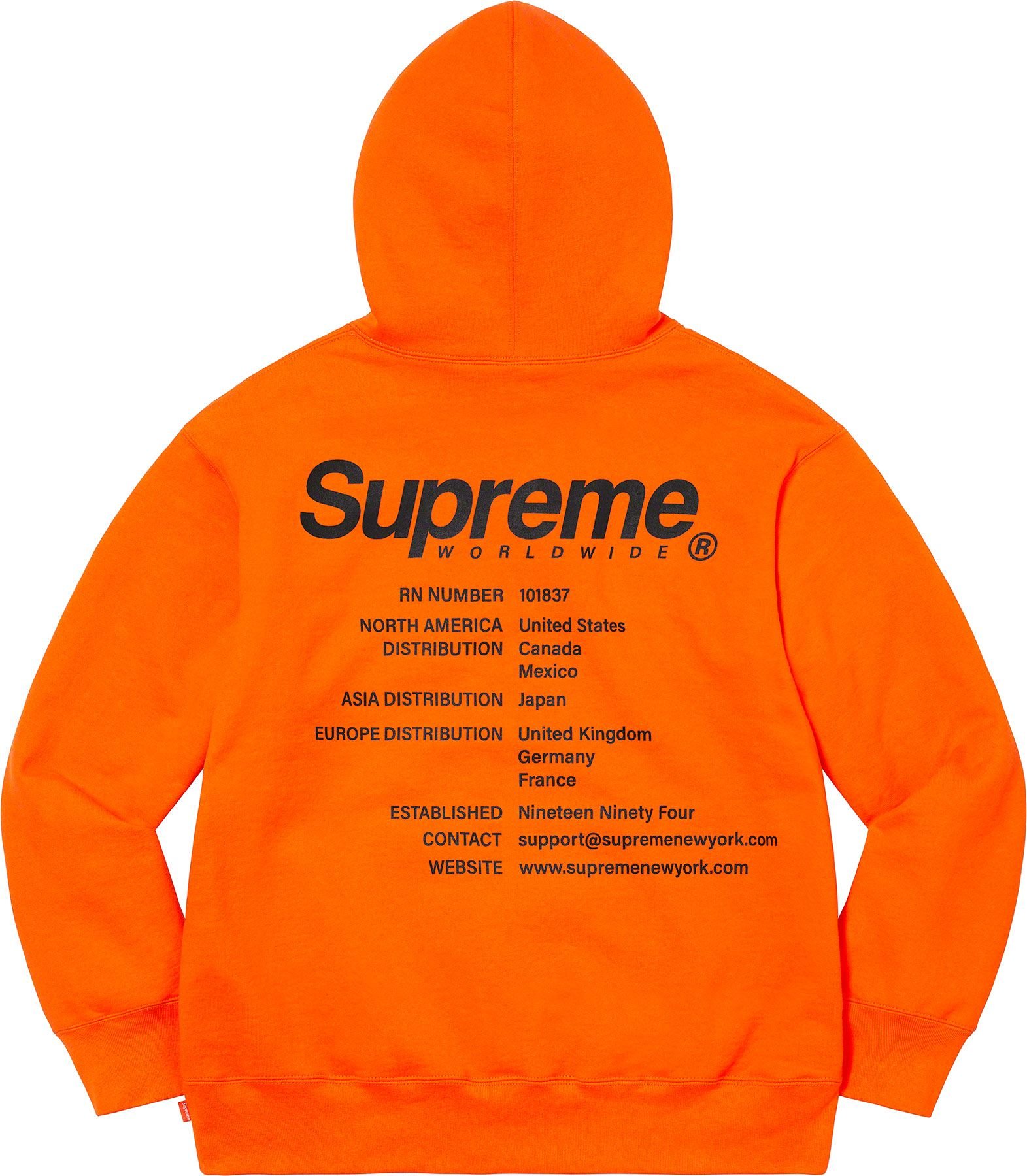Supreme Orange Box Logo Hooded Sweatshirt  Supreme hoodie, Hooded  sweatshirts, Supreme box logo