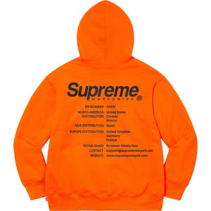 17199.6円販売 時期 買い値下げ Supreme Worldwide Hooded Sweatshirt