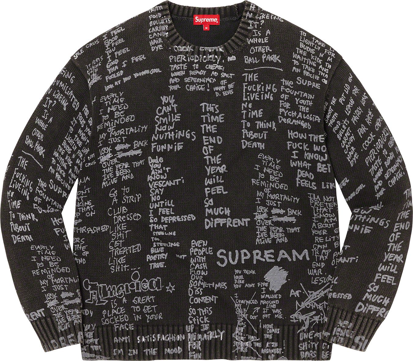 Supreme Gonz Poems Sweater  Olive XLサイズ