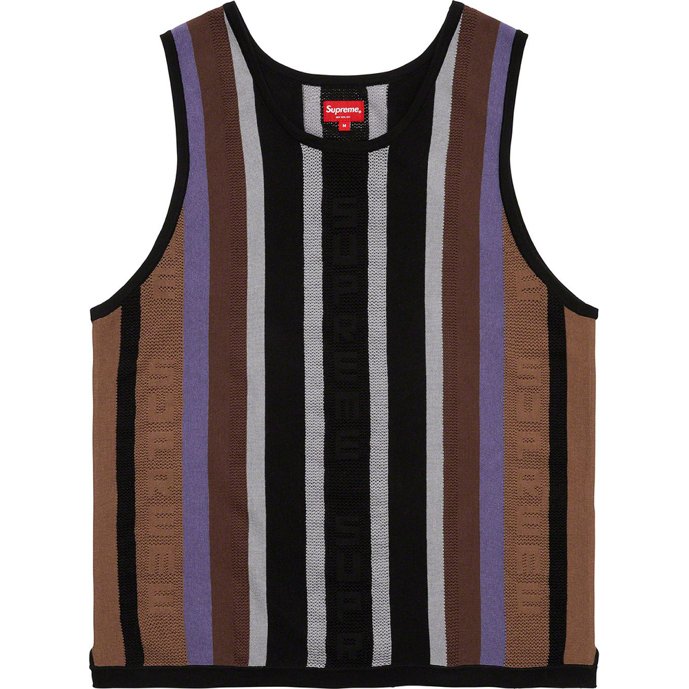 Details on Knit Stripe Tank Top [hidden] from spring summer
                                                    2023 (Price is $118)