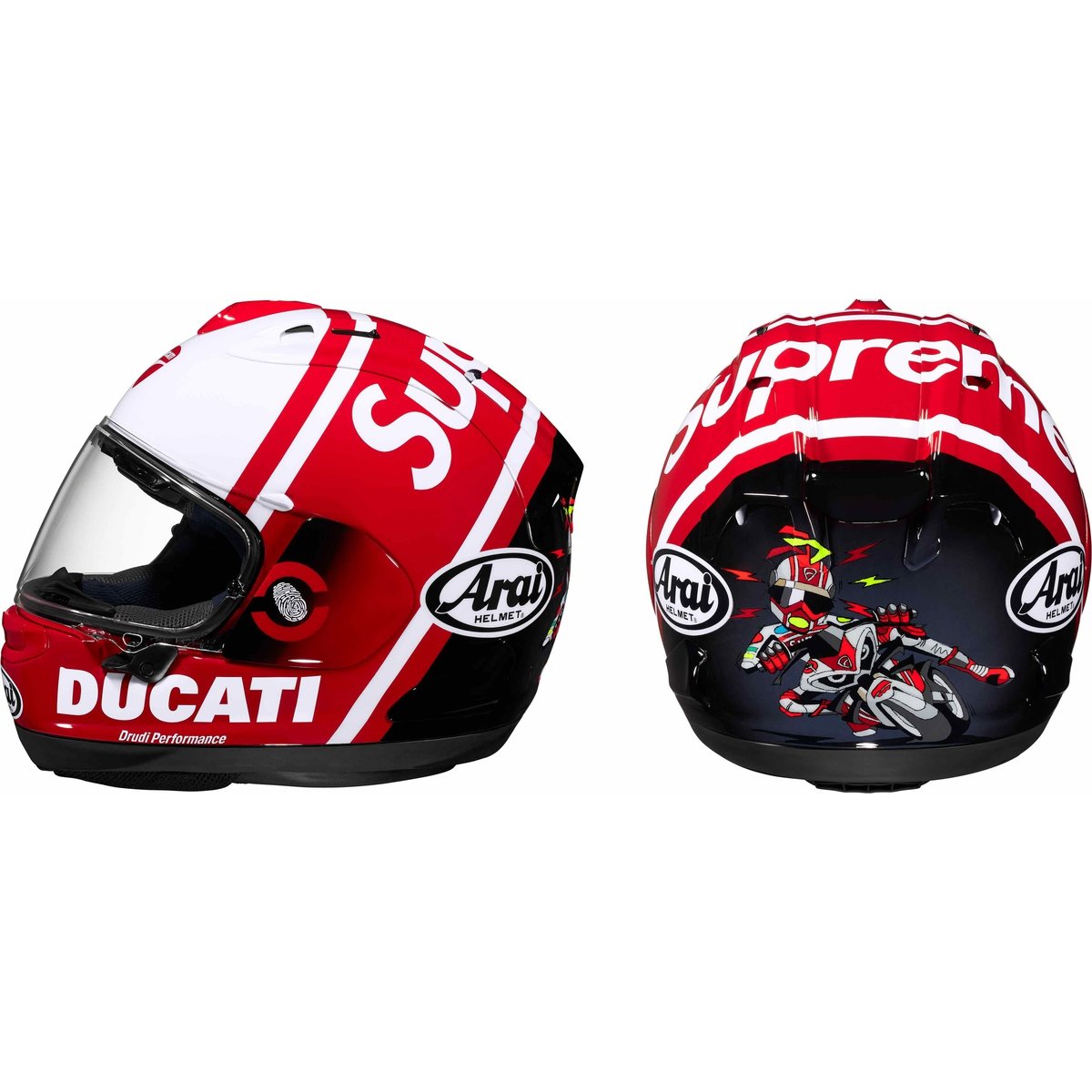 Details on Supreme Ducati Arai RX-7X Helmet from spring summer
                                            2024 (Price is $1398)