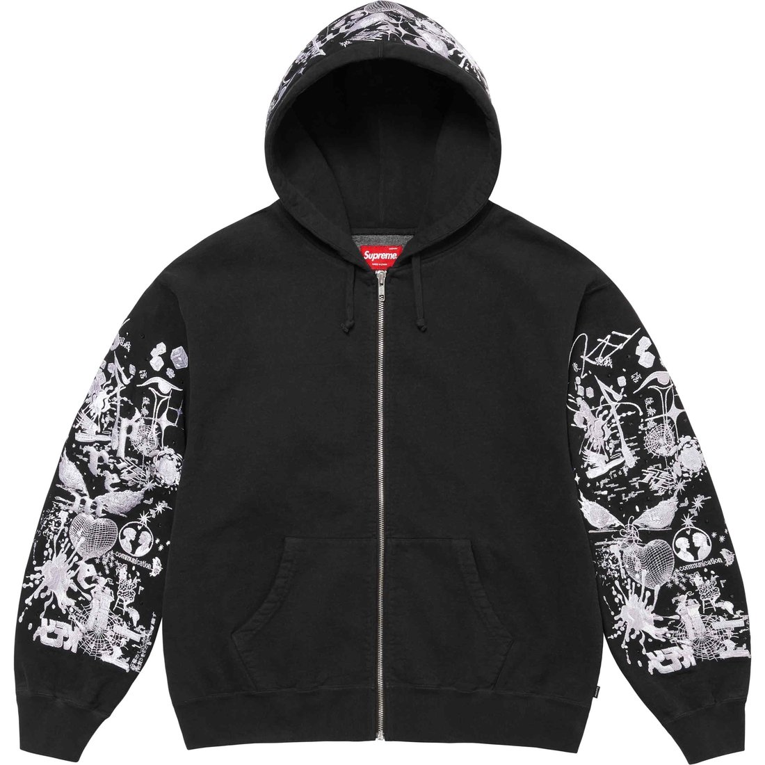 Details on AOI Zip Up Hooded Sweatshirt Black from spring summer
                                                    2024 (Price is $198)