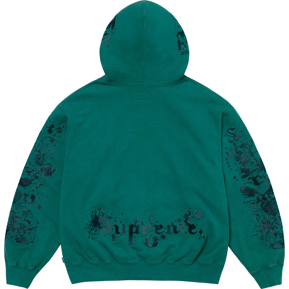 Details on AOI Zip Up Hooded Sweatshirt Teal from spring summer
                                                    2024 (Price is $198)