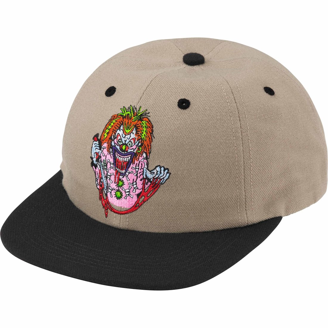 Details on Clown 6-Panel Khaki from spring summer
                                                    2024 (Price is $48)