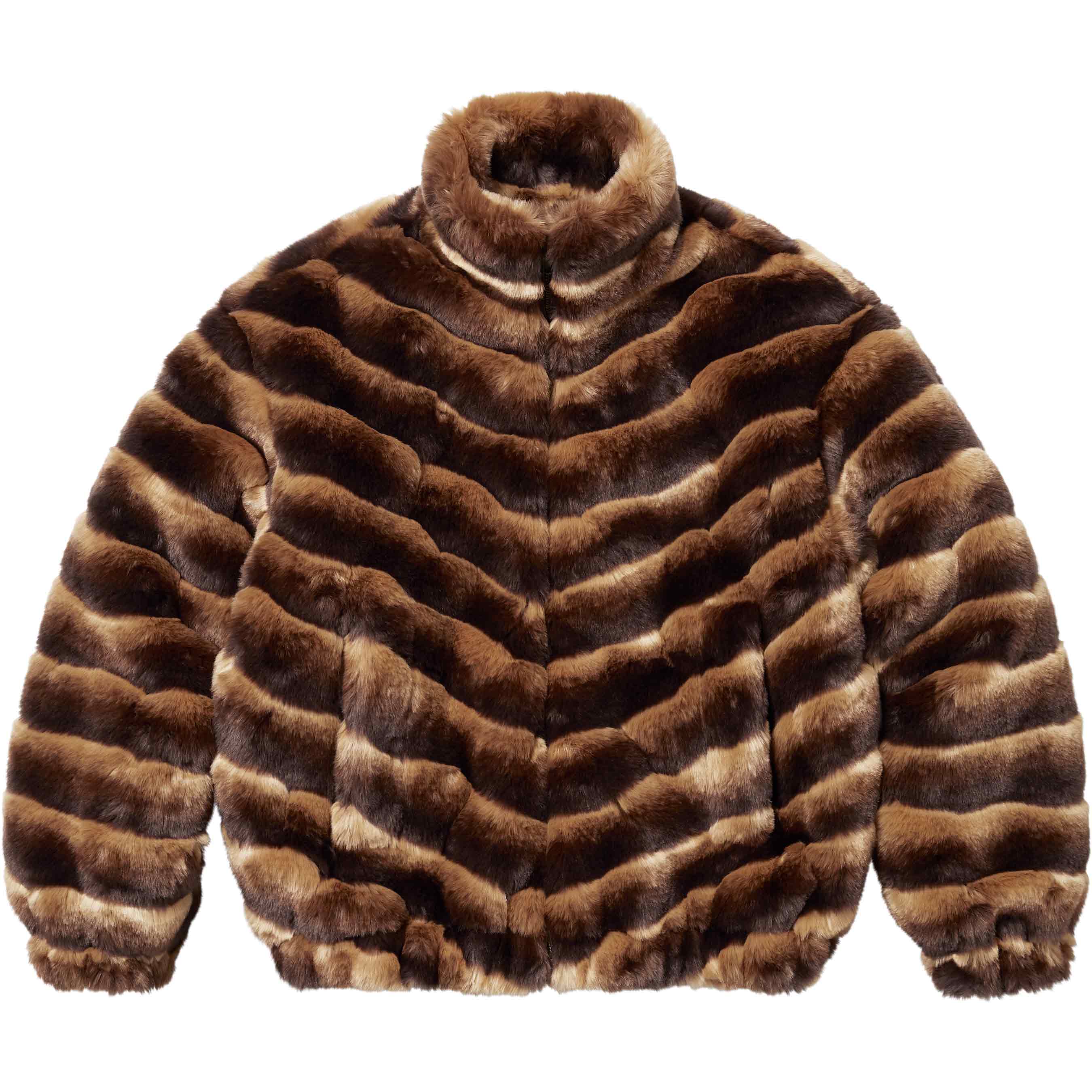 購入いたします24ss Supreme Faux Fur Jacket Brown Mサイズ