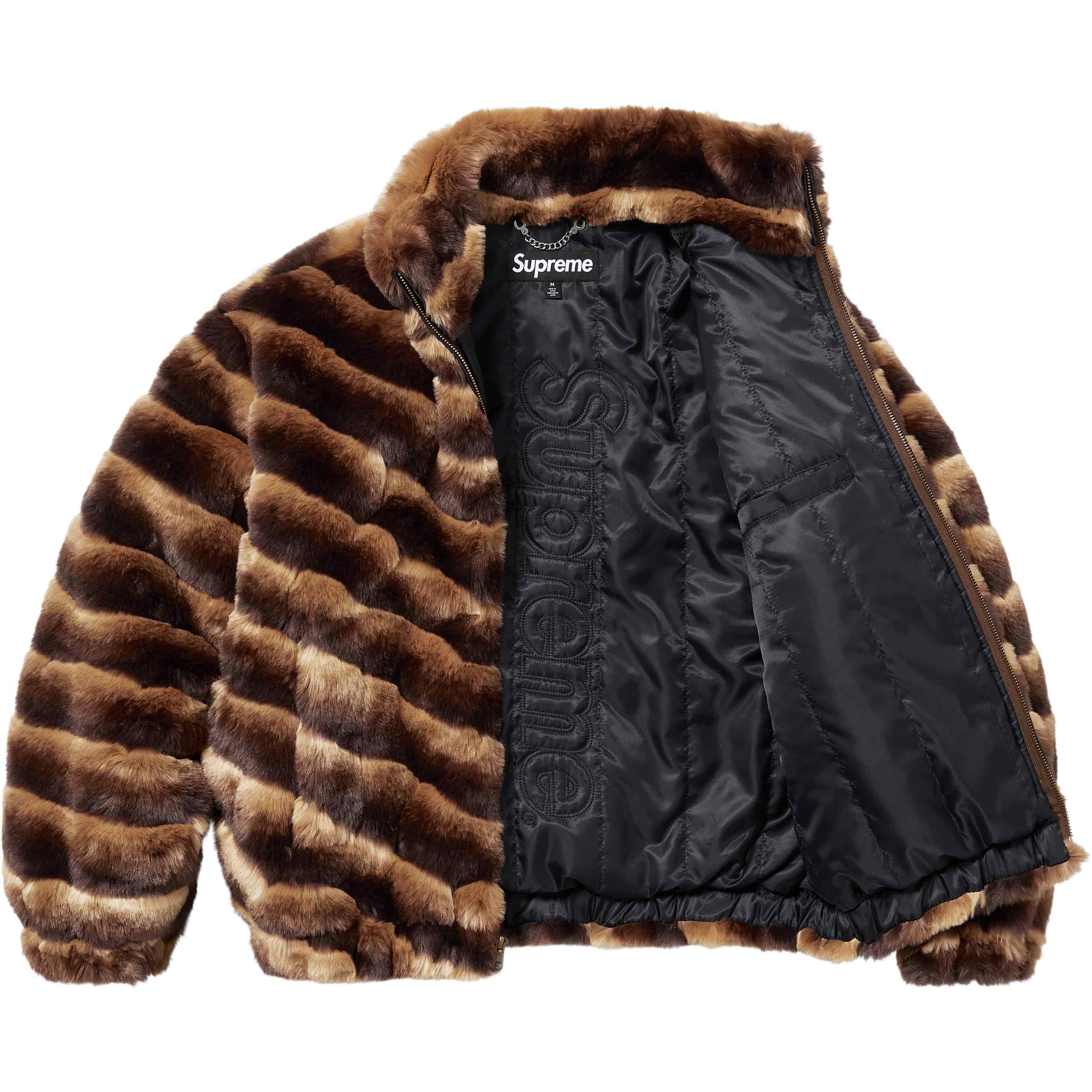 Supreme Faux Fur Jacket Brown L-