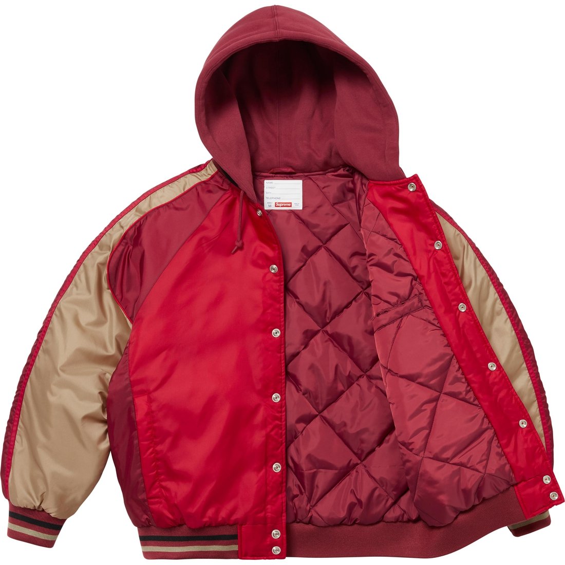 Details on Hooded Stadium Jacket Red from spring summer
                                                    2024 (Price is $238)