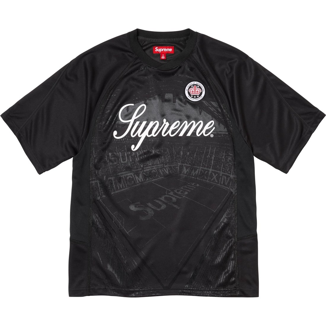 Details on Jacquard Soccer Jersey Black from spring summer
                                                    2024 (Price is $110)
