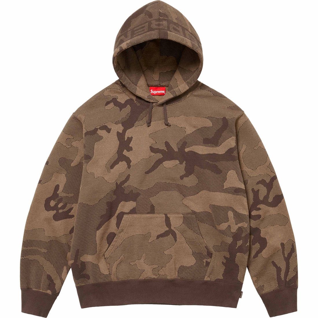 Details on Jacquard Stripe Hooded Sweatshirt Brown Camo from spring summer
                                                    2024 (Price is $158)