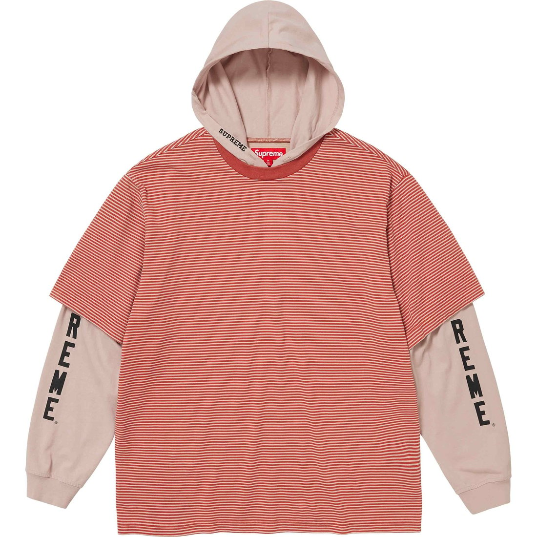 Details on Layered Hooded L S Top Tan from spring summer
                                                    2024 (Price is $98)