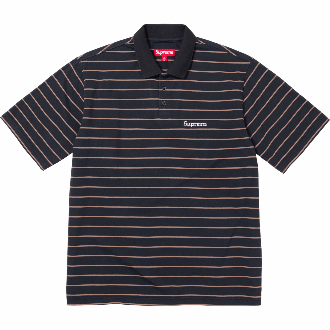 Details on Melvins Stripe S S Polo Black from spring summer
                                                    2024 (Price is $98)