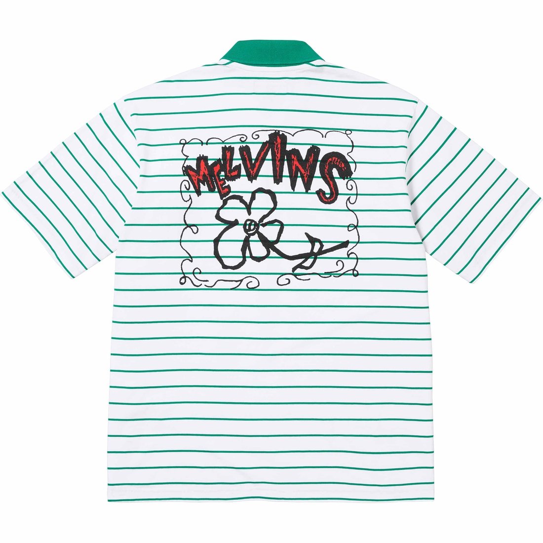 Details on Melvins Stripe S S Polo White from spring summer
                                                    2024 (Price is $98)