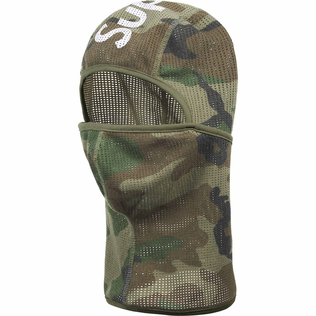Details on Mesh Lightweight Balaclava Woodland Camo from spring summer
                                                    2024 (Price is $36)