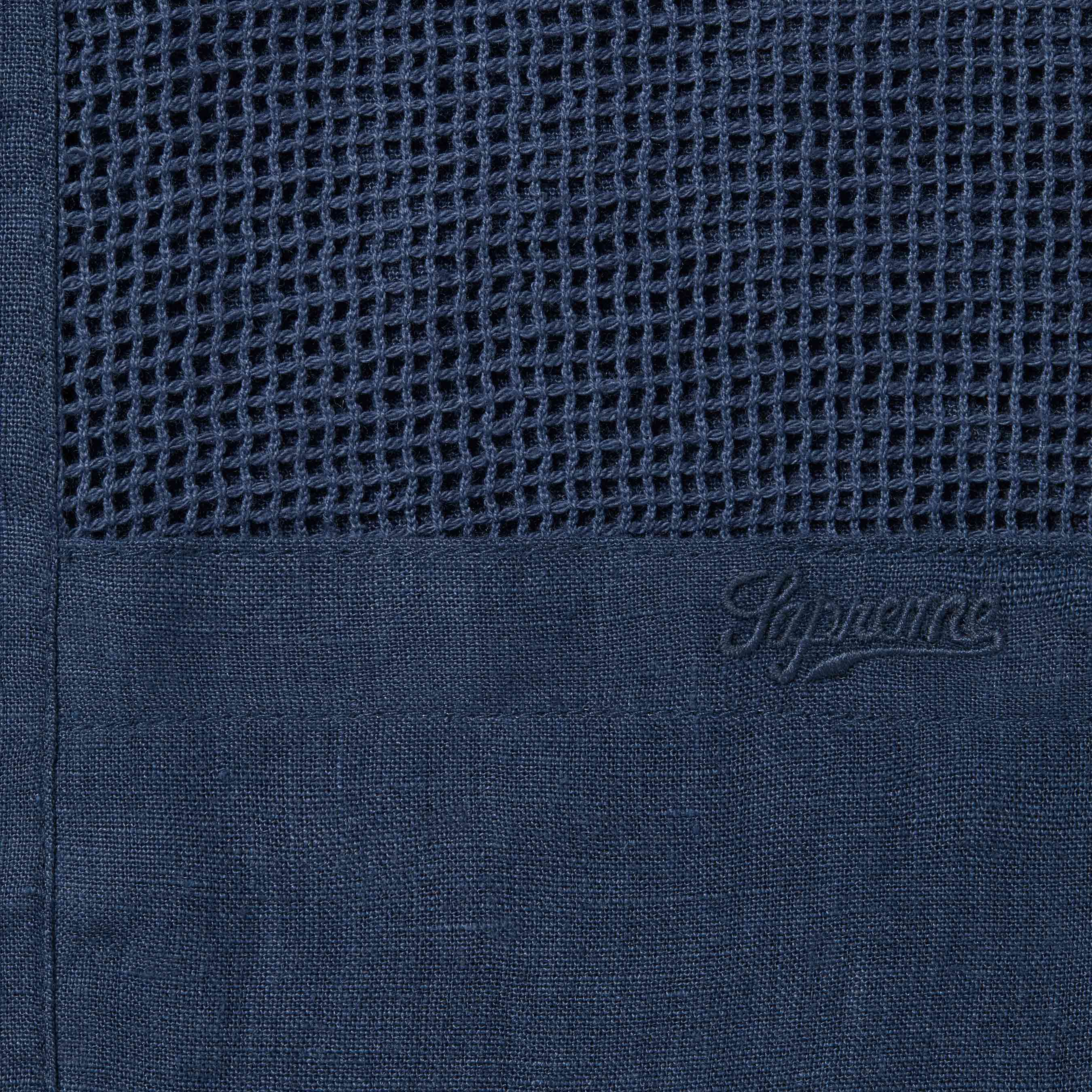 Mesh Panel Linen S S Shirt - spring summer 2024 - Supreme