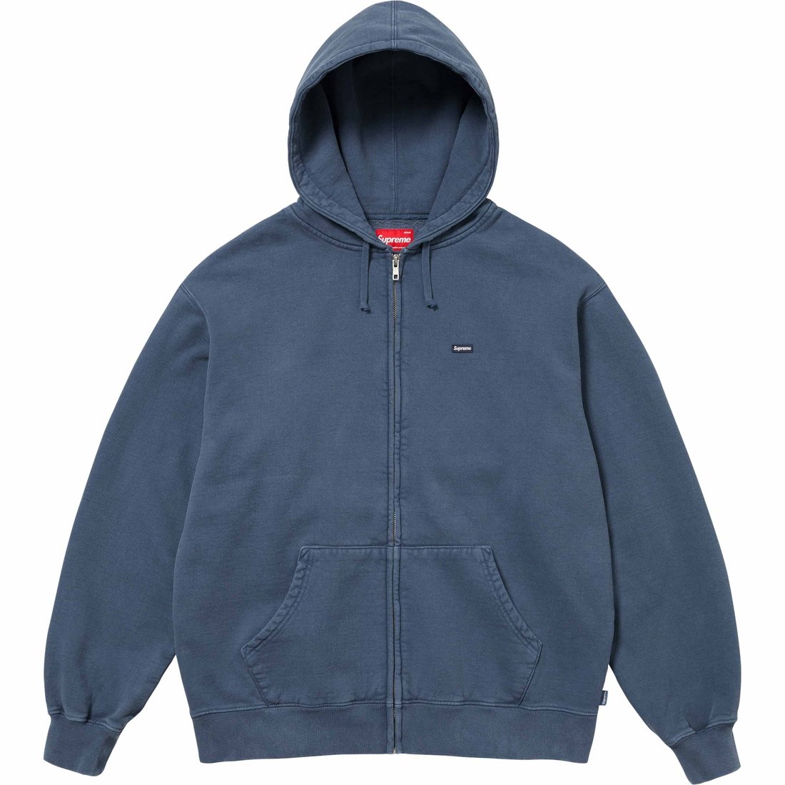 Details on Overdyed Small Box Zip Up Hooded Sweatshirt Dark Slate from spring summer
                                                    2024 (Price is $158)