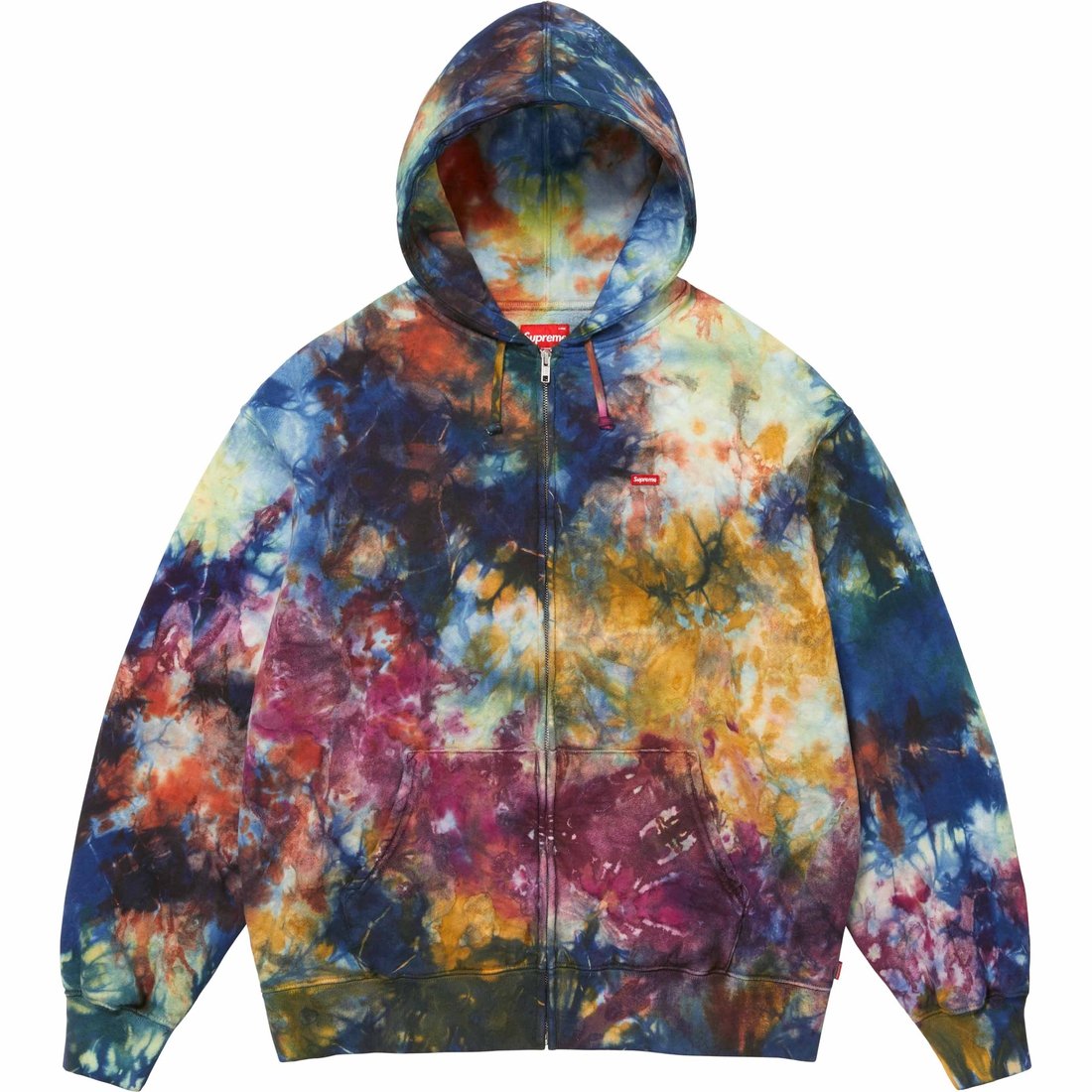 Details on Overdyed Small Box Zip Up Hooded Sweatshirt Multicolor from spring summer
                                                    2024 (Price is $158)