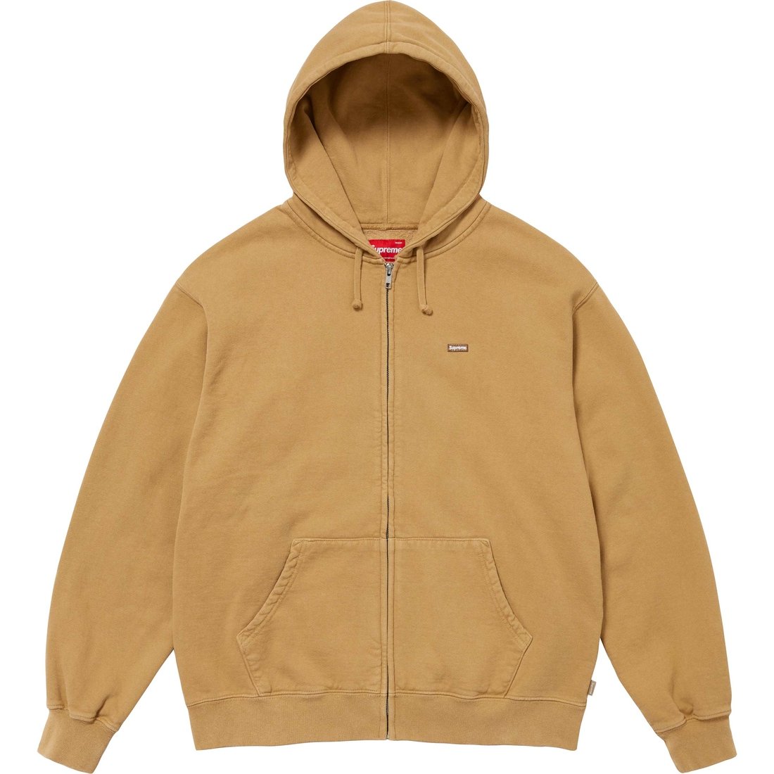 Details on Overdyed Small Box Zip Up Hooded Sweatshirt Sand from spring summer
                                                    2024 (Price is $158)