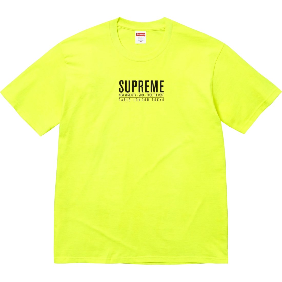 Details on Paris Tee Fluorescent Yellow from spring summer
                                                    2024 (Price is $40)