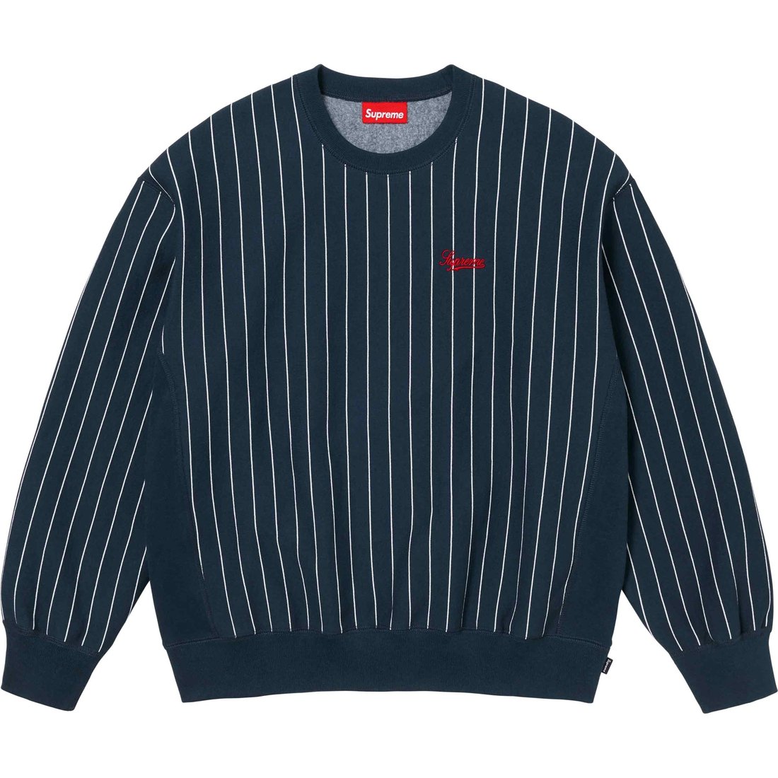 Details on Pinstripe Crewneck Navy from spring summer
                                                    2024 (Price is $148)