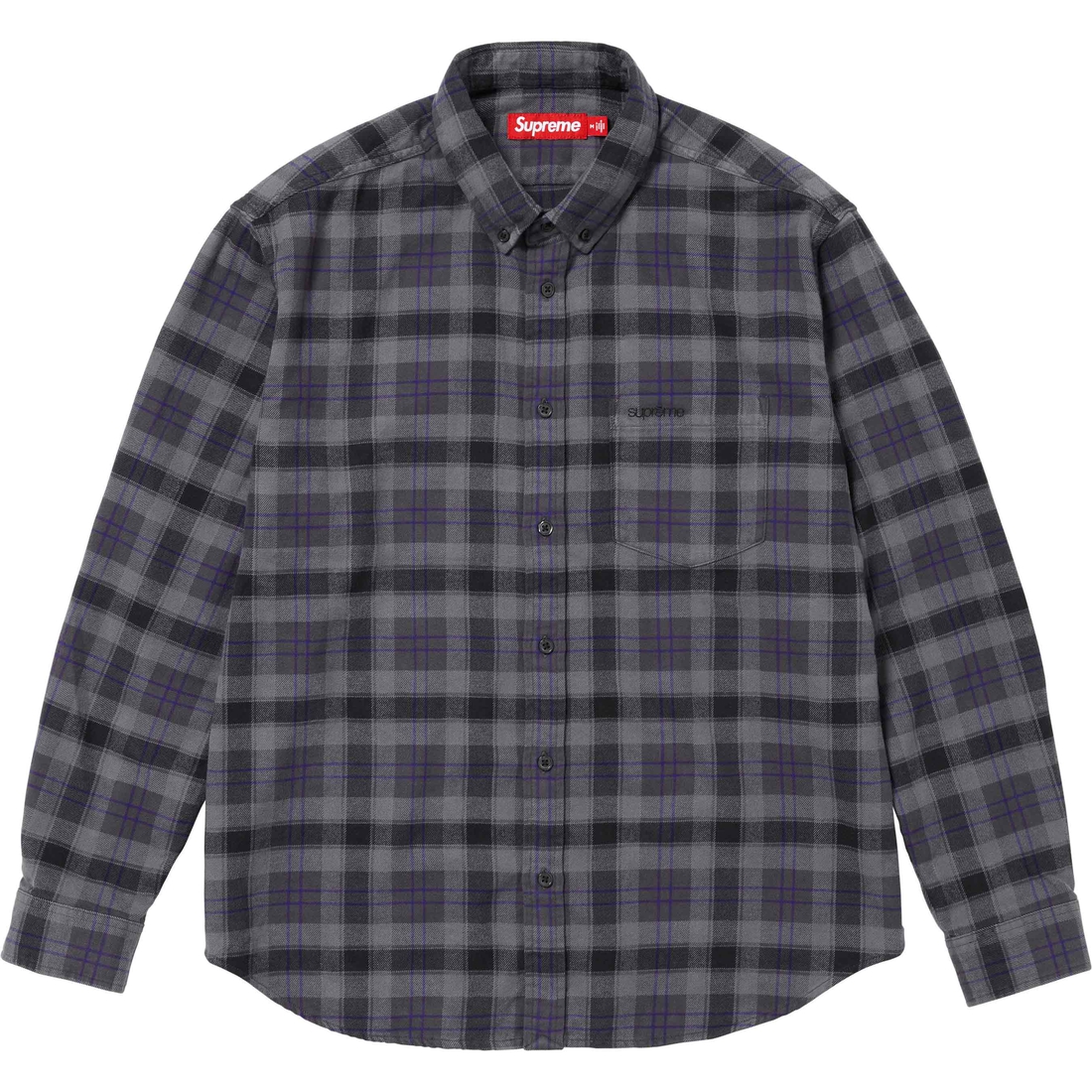 Details on Plaid Flannel Shirt Black from spring summer
                                                    2024 (Price is $138)