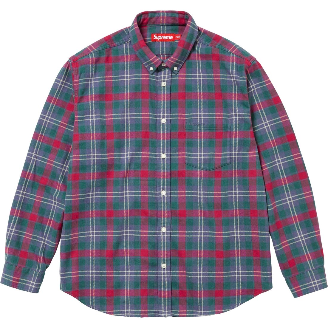 Details on Plaid Flannel Shirt Slate from spring summer
                                                    2024 (Price is $138)