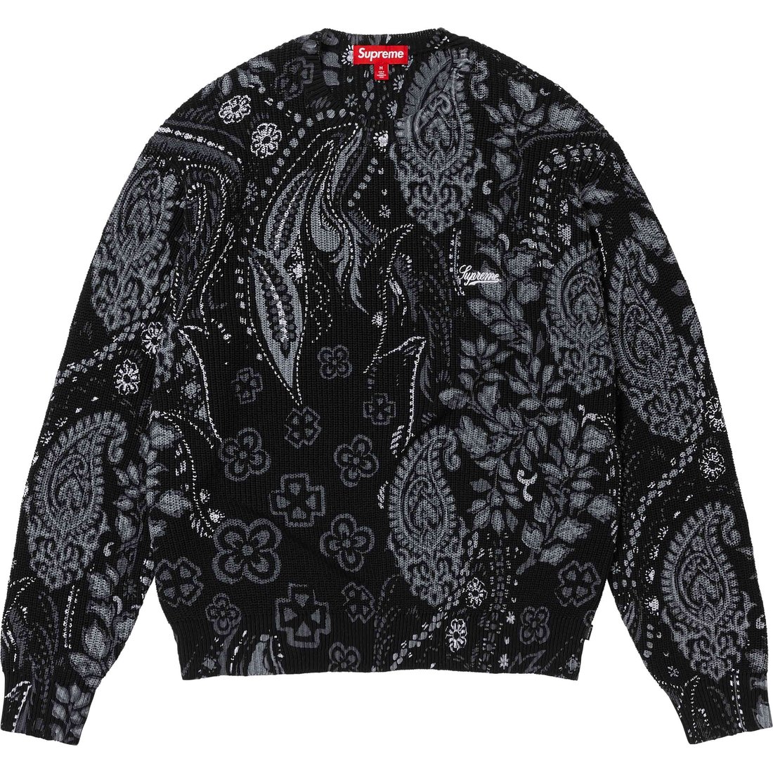 Details on Printed Paisley Sweater Black from spring summer
                                                    2024 (Price is $138)