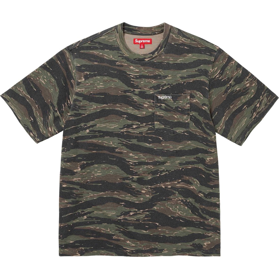 Details on S S Pocket Tee Tiger Camo from spring summer
                                                    2024 (Price is $60)