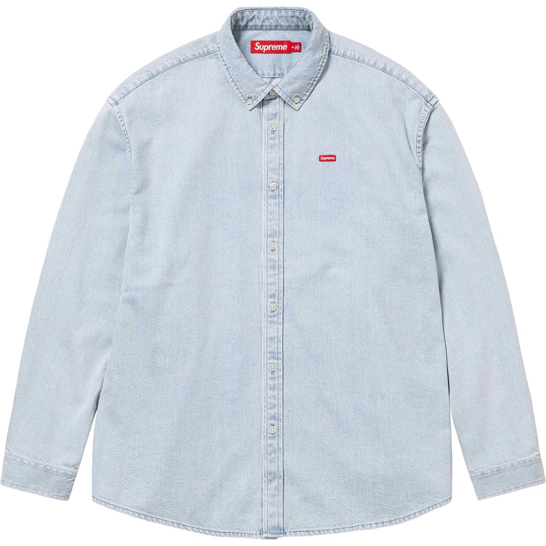 Details on Small Box Shirt Washed Blue from spring summer
                                                    2024 (Price is $128)