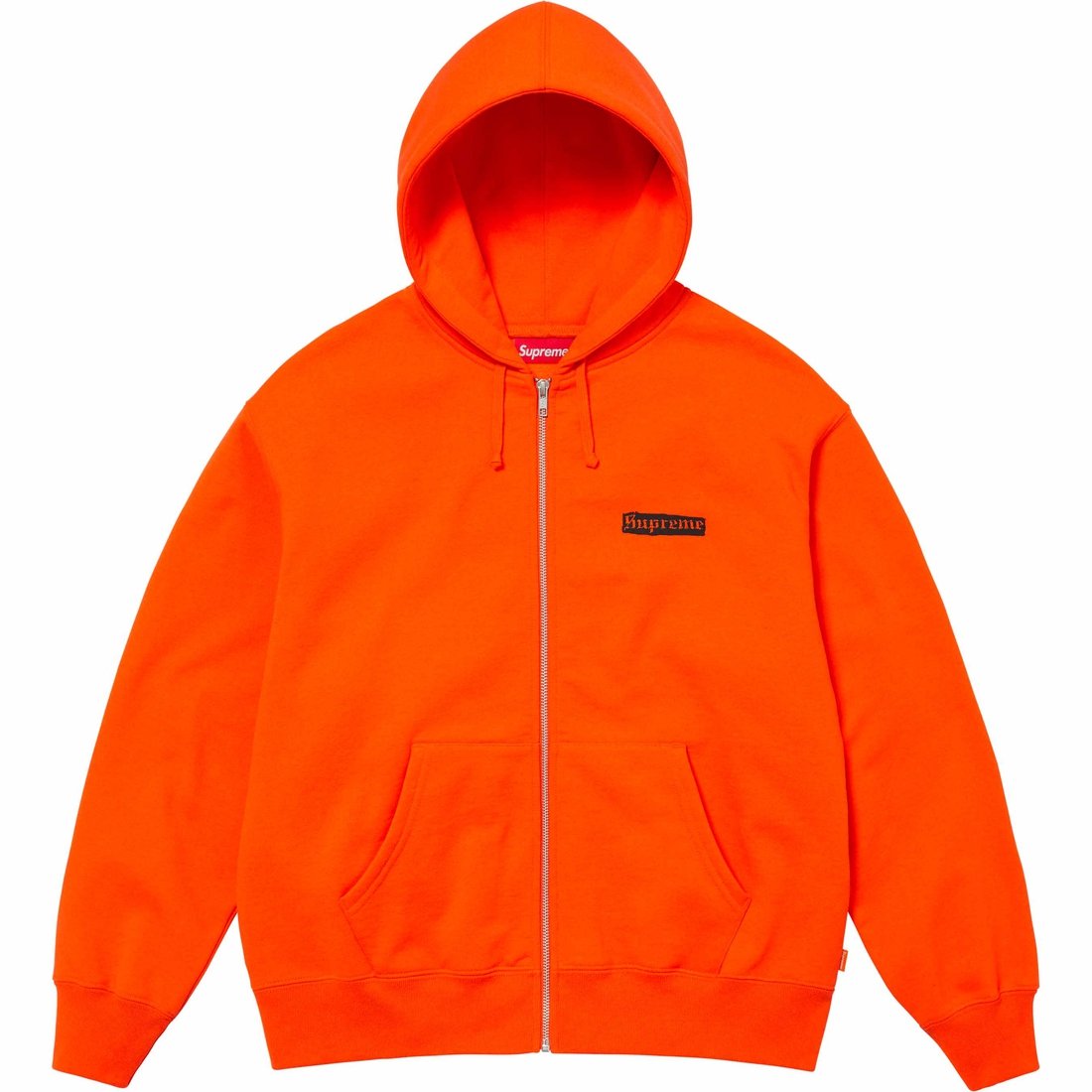 Details on Spread Zip Up Hooded Sweatshirt Bright Orange from spring summer
                                                    2024 (Price is $178)