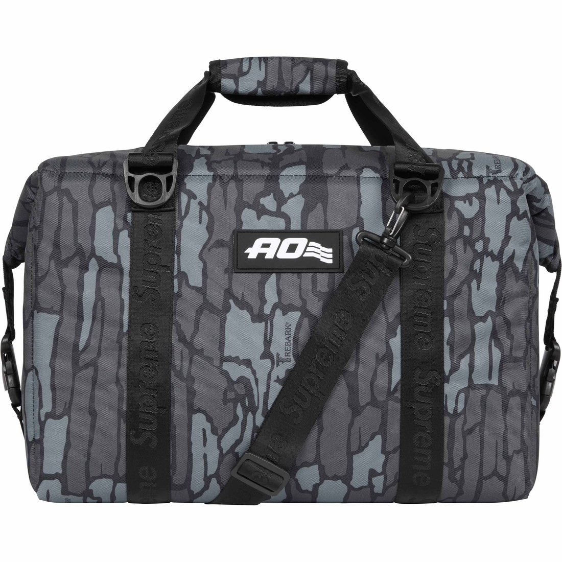 Details on Supreme AO 24-Pack Cooler Bag Trebark Camo® from spring summer
                                                    2024 (Price is $128)