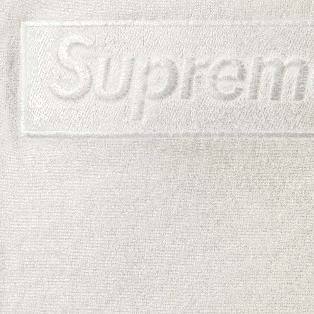 Details on Supreme MM6 Maison Margiela Foil Box Logo Hooded Sweatshirt White from spring summer
                                                    2024 (Price is $298)