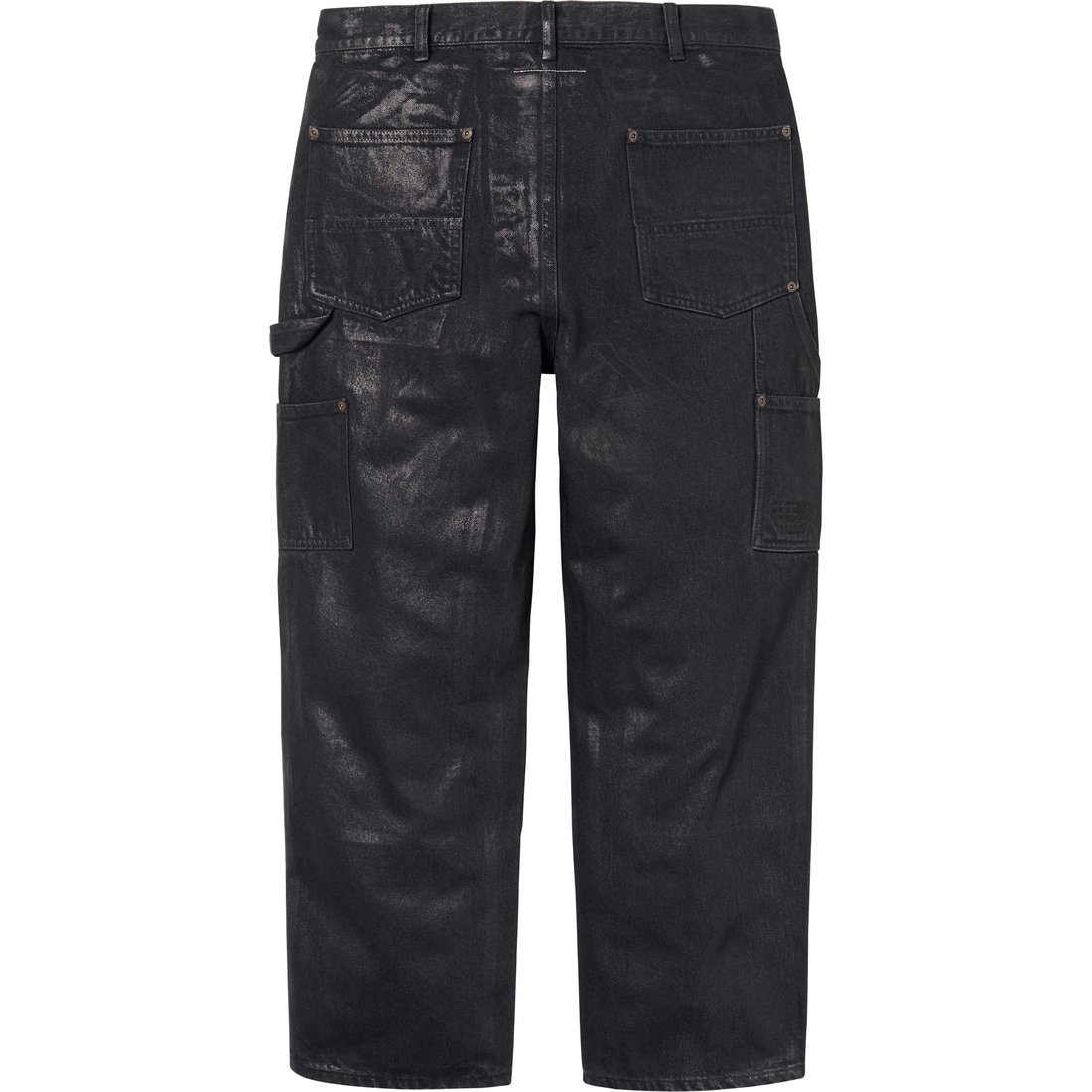 Details on Supreme MM6 Maison Margiela Foil Double Knee Painter Pant Black from spring summer
                                                    2024 (Price is $268)