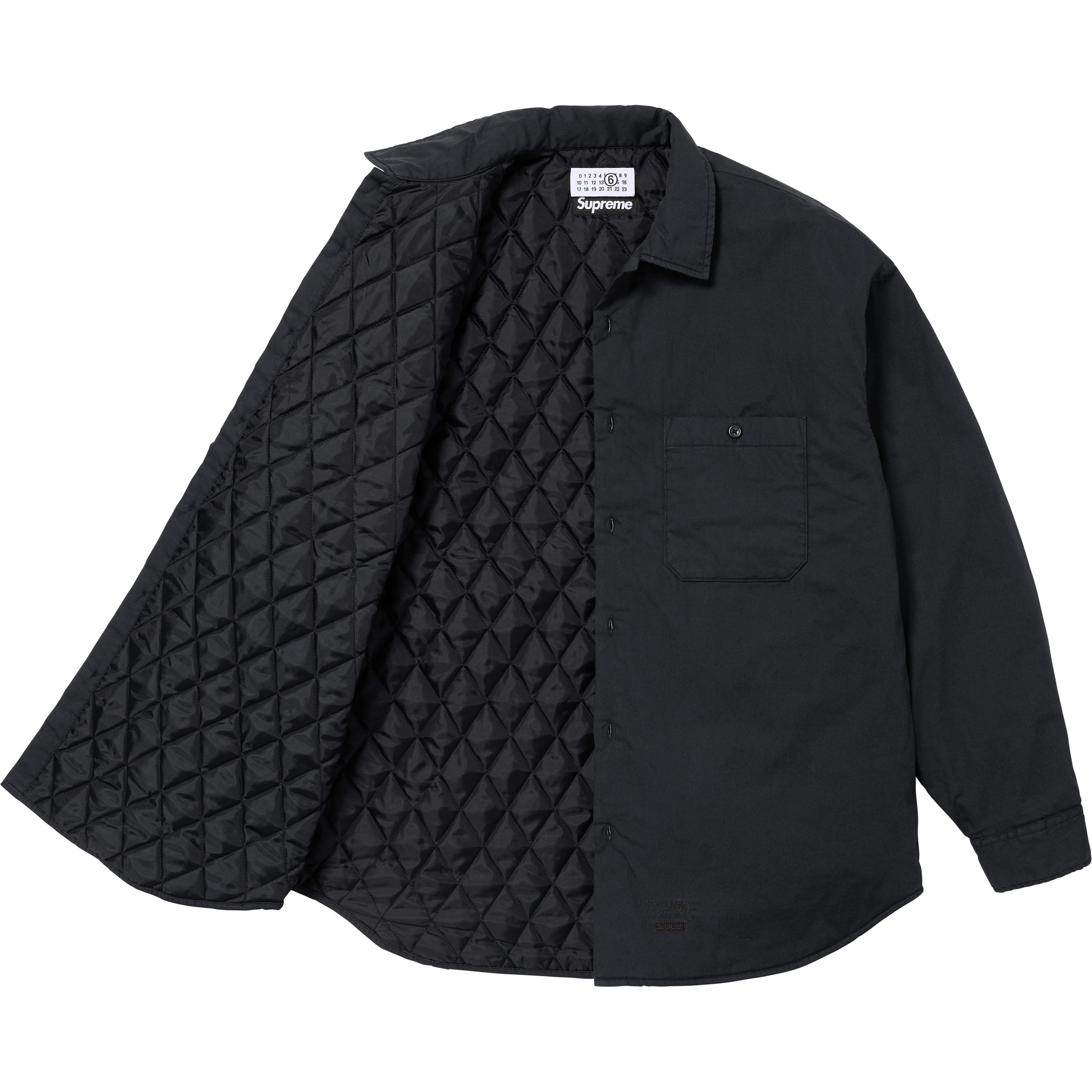 18,860円Supreme MM6 Margiela Padded Shirt Black