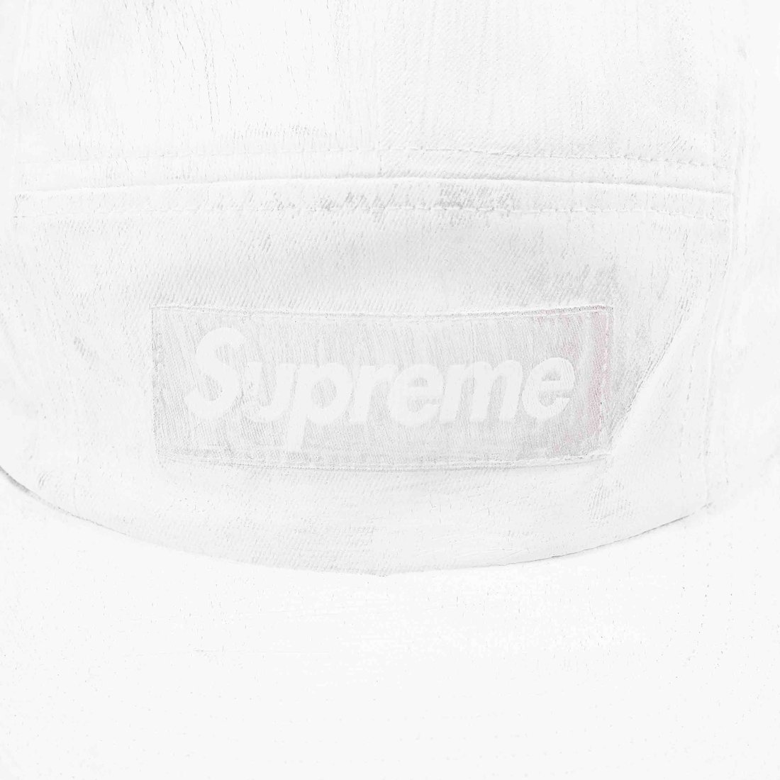 Details on Supreme MM6 Maison Margiela Painted Camp Cap White from spring summer
                                                    2024 (Price is $88)