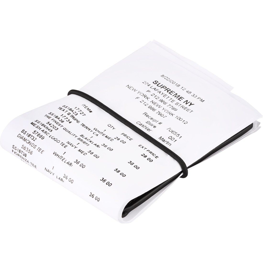 Details on Supreme MM6 Maison Margiela Receipt Wallet White from spring summer
                                                    2024 (Price is $228)