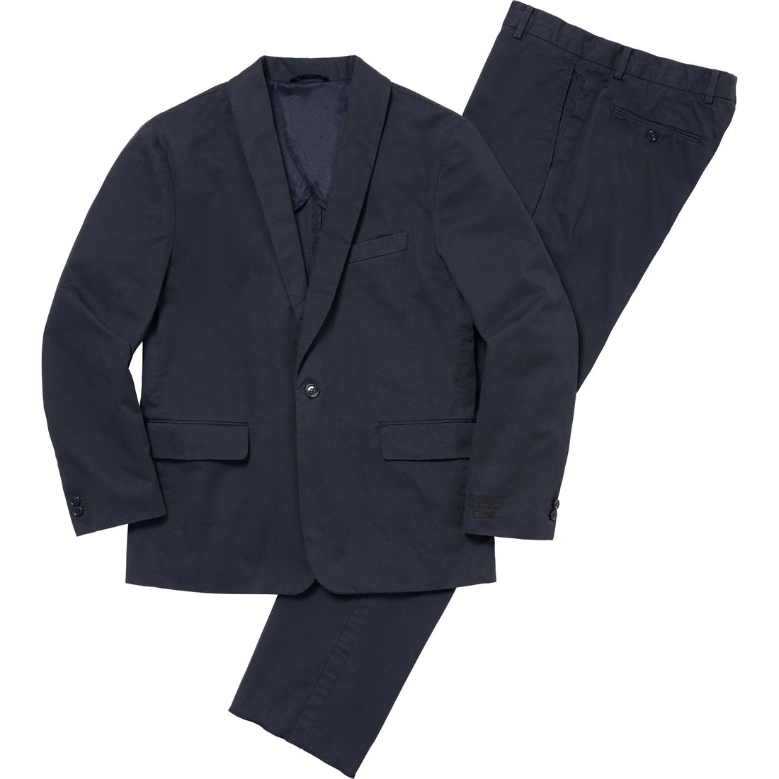 Details on Supreme MM6 Maison Margiela Washed Cotton Suit Navy from spring summer
                                                    2024 (Price is $898)