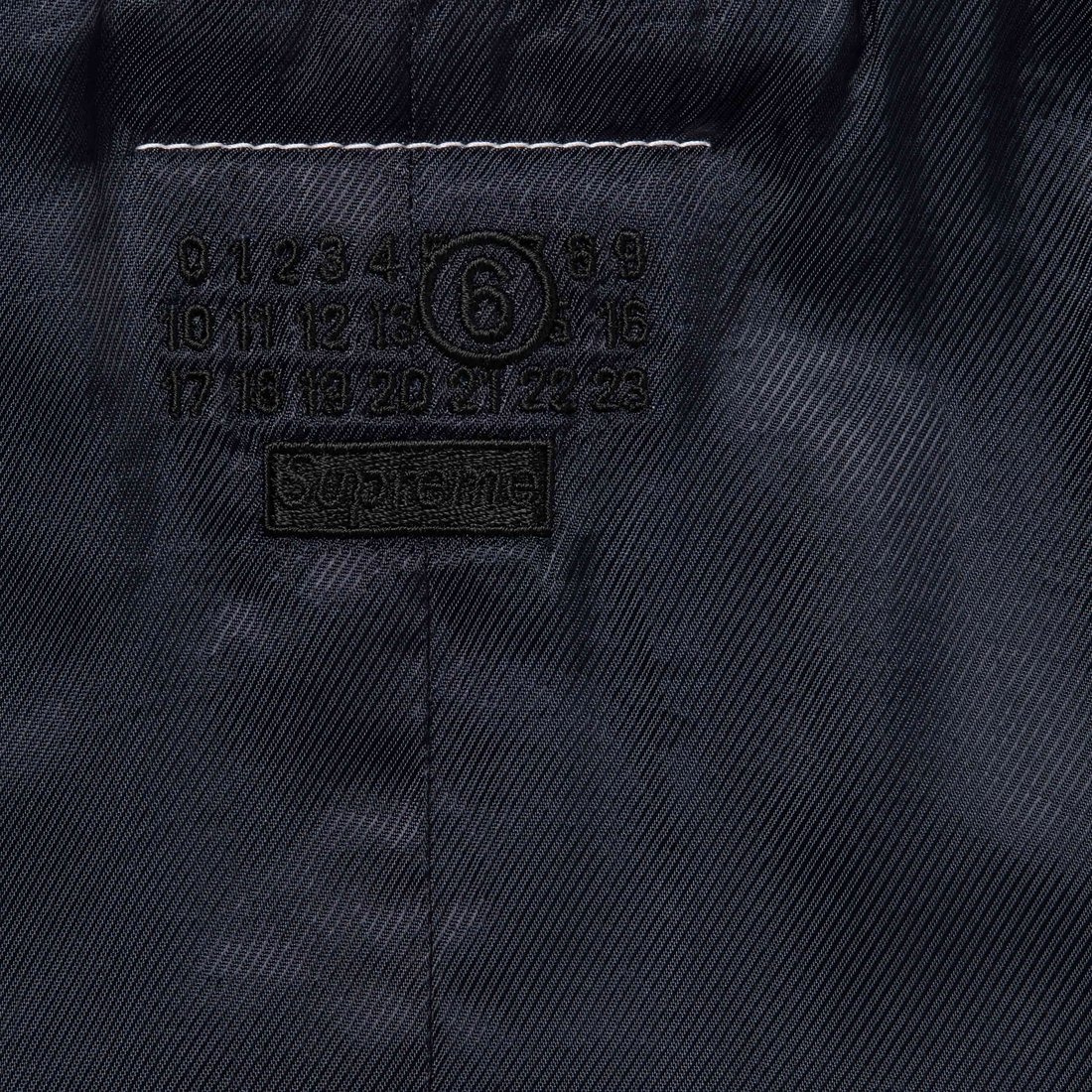 Details on Supreme MM6 Maison Margiela Washed Cotton Suit Vest Navy from spring summer
                                                    2024 (Price is $268)