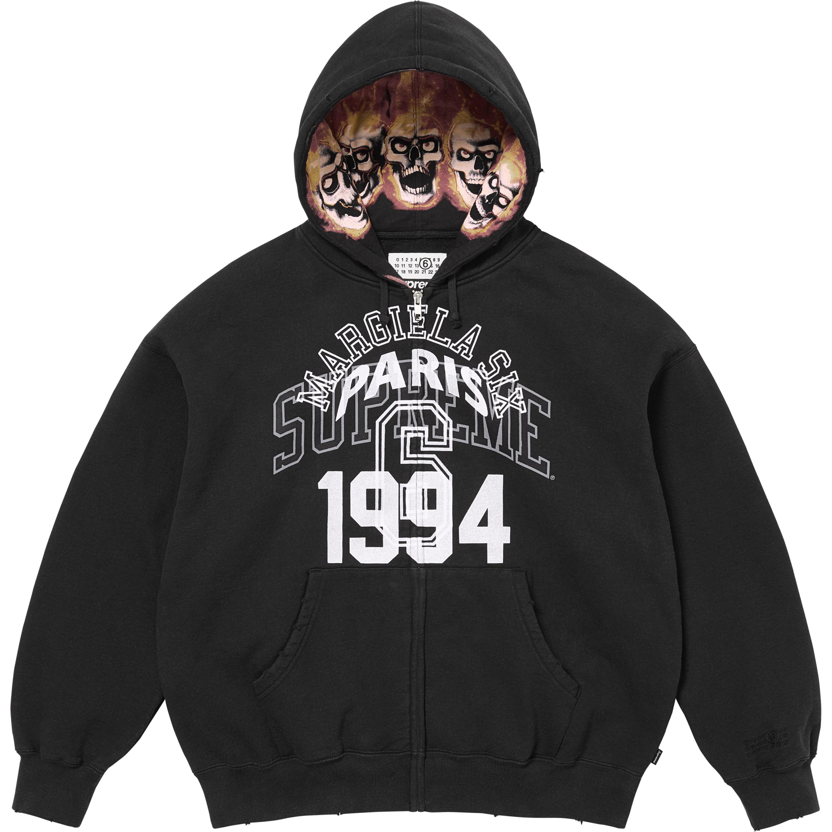 MM6 Maison Margiela Zip Up Hooded Sweatshirt - spring summer 2024 