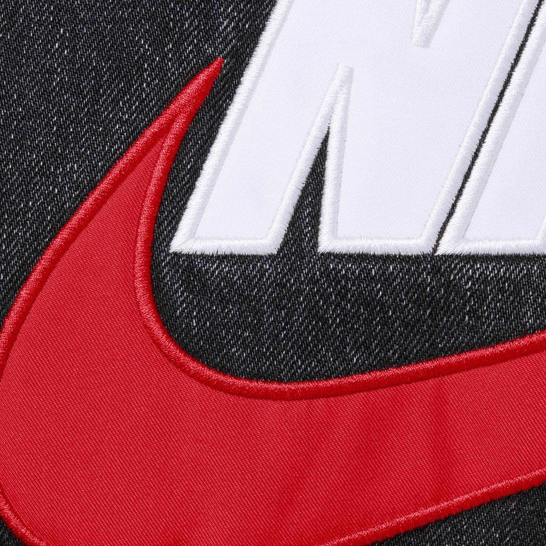 Details on Supreme Nike Denim Puffer Vest Black from spring summer
                                                    2024 (Price is $178)