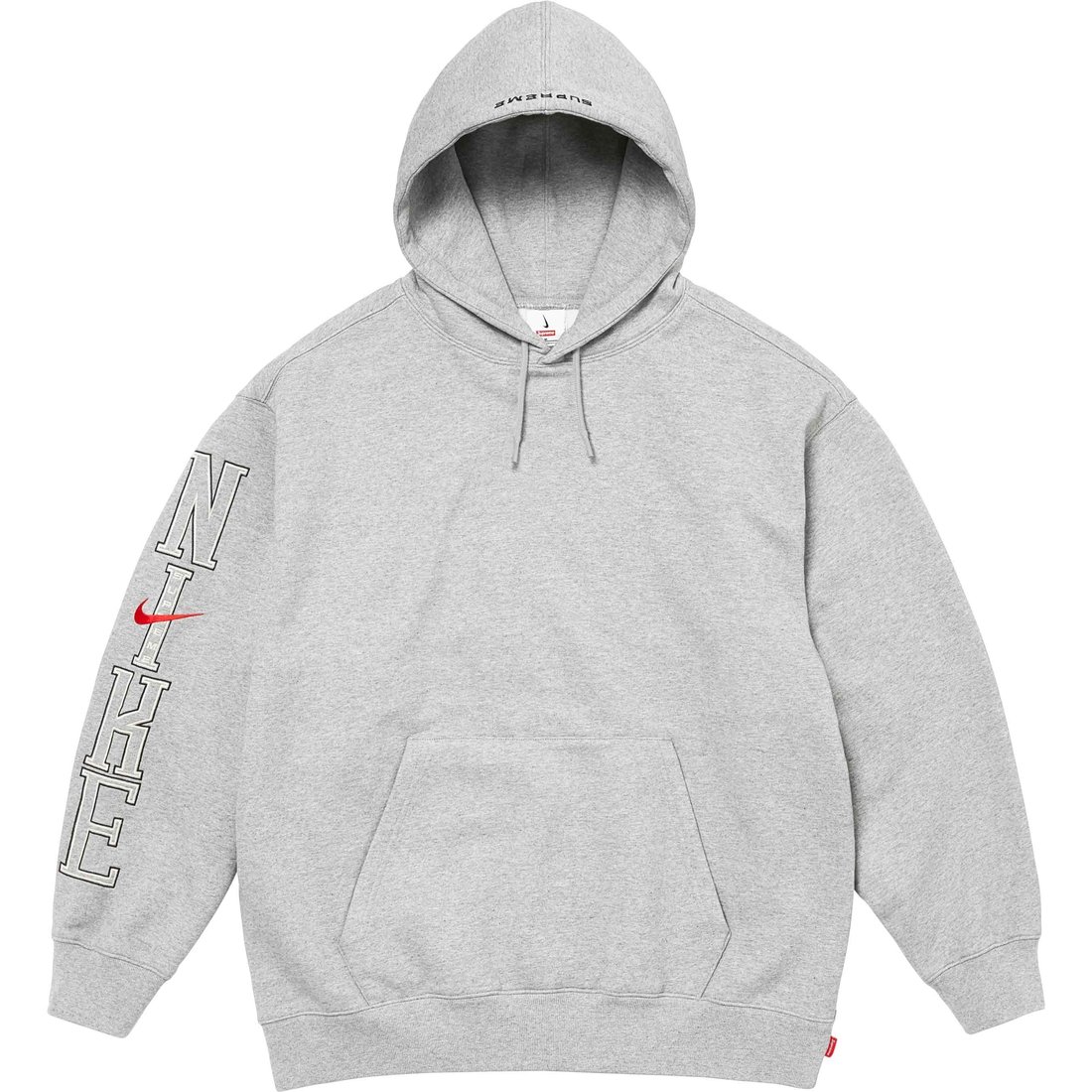 Details on Supreme Nike Hooded Sweatshirt Heather Grey from spring summer
                                                    2024 (Price is $148)