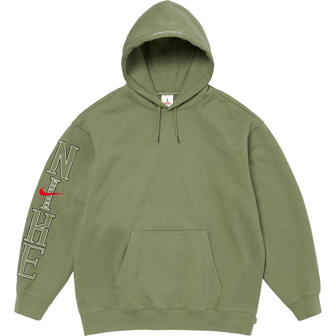 Details on Supreme Nike Hooded Sweatshirt Olive from spring summer
                                                    2024 (Price is $148)