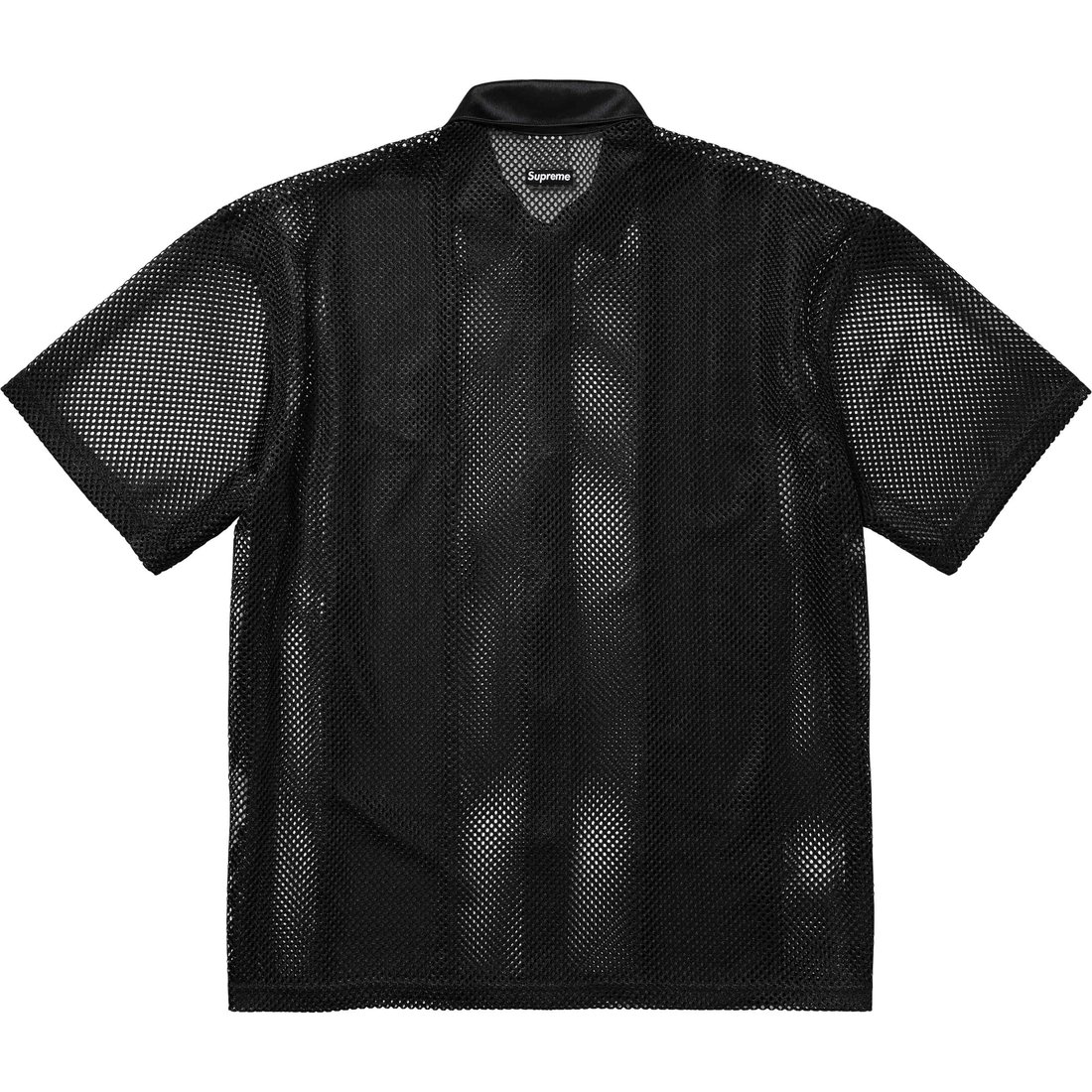 Details on Supreme Nike Mesh S S Shirt Black from spring summer
                                                    2024 (Price is $128)