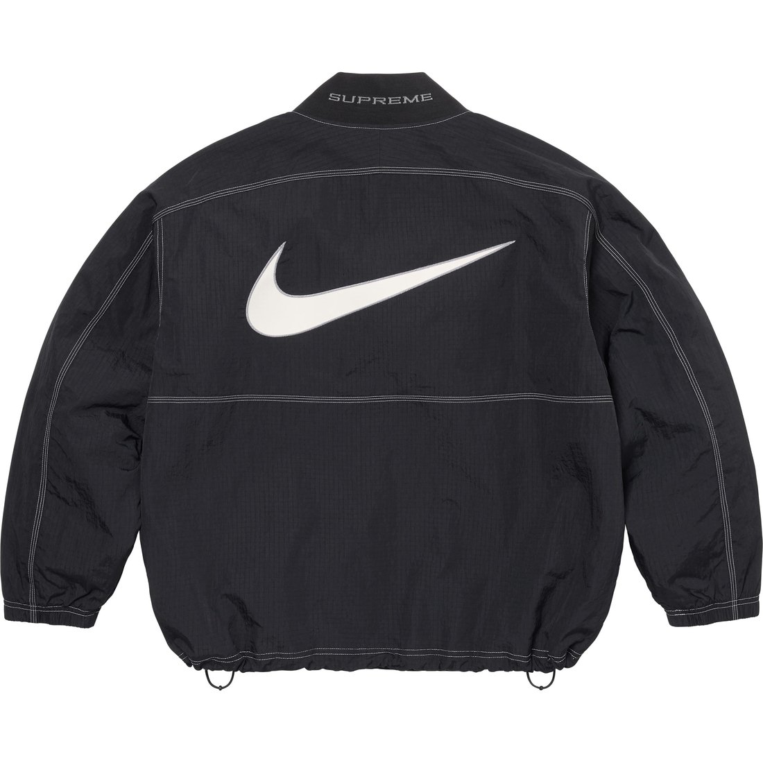 Details on Supreme Nike Ripstop Pullover Black from spring summer
                                                    2024 (Price is $168)