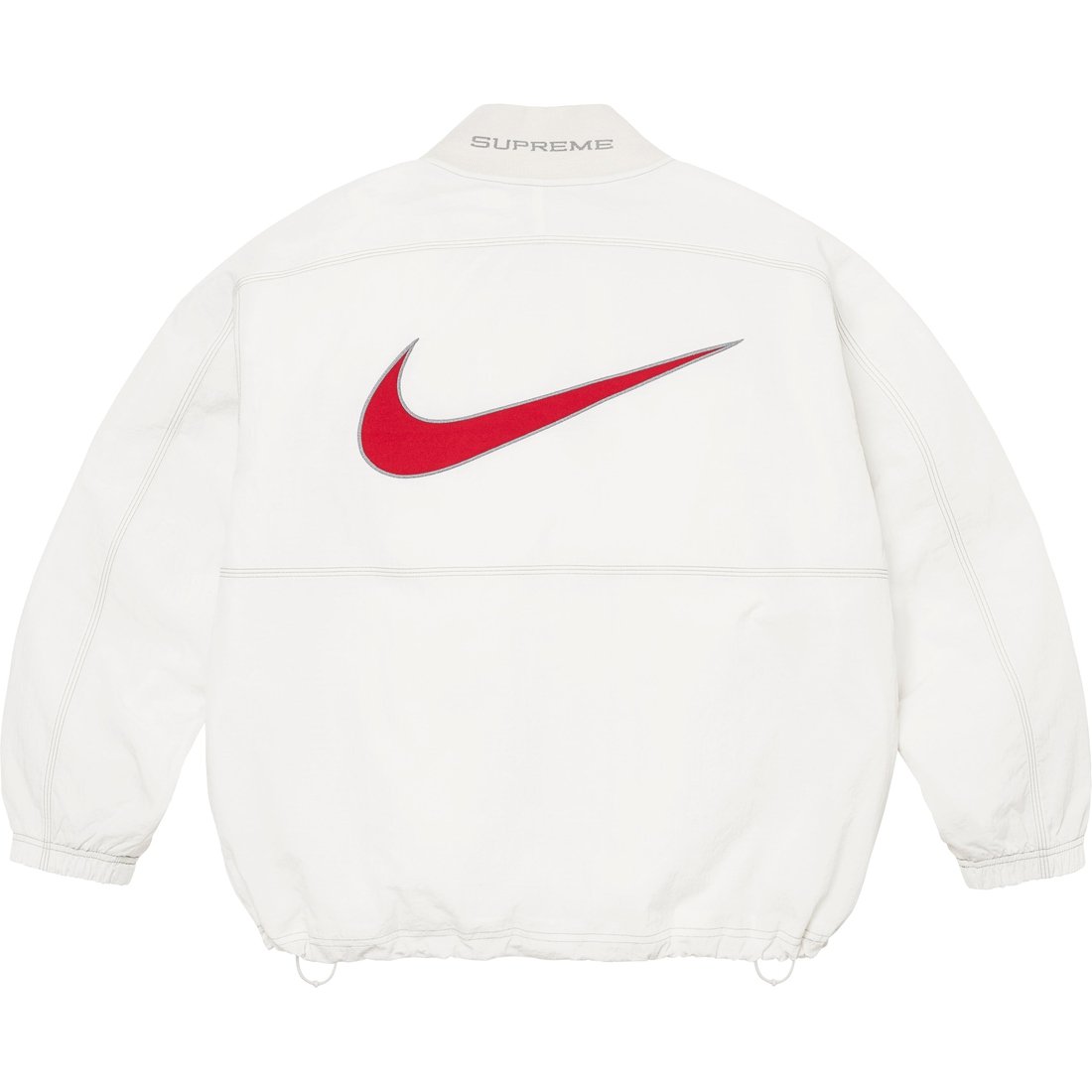 Details on Supreme Nike Ripstop Pullover White from spring summer
                                                    2024 (Price is $168)