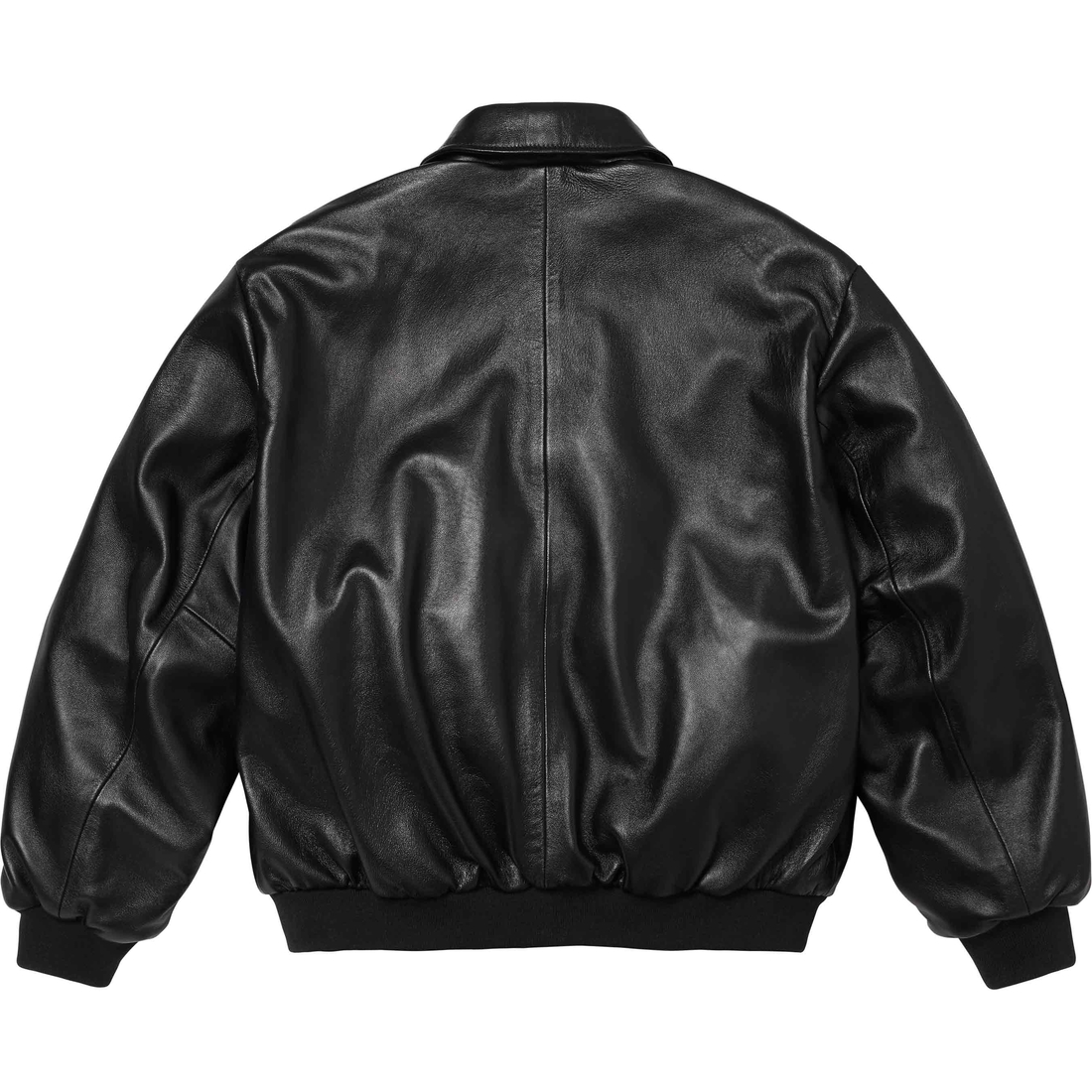 Details on Supreme Schott Hooded Leather Bomber Jacket Black from spring summer
                                                    2024 (Price is $898)