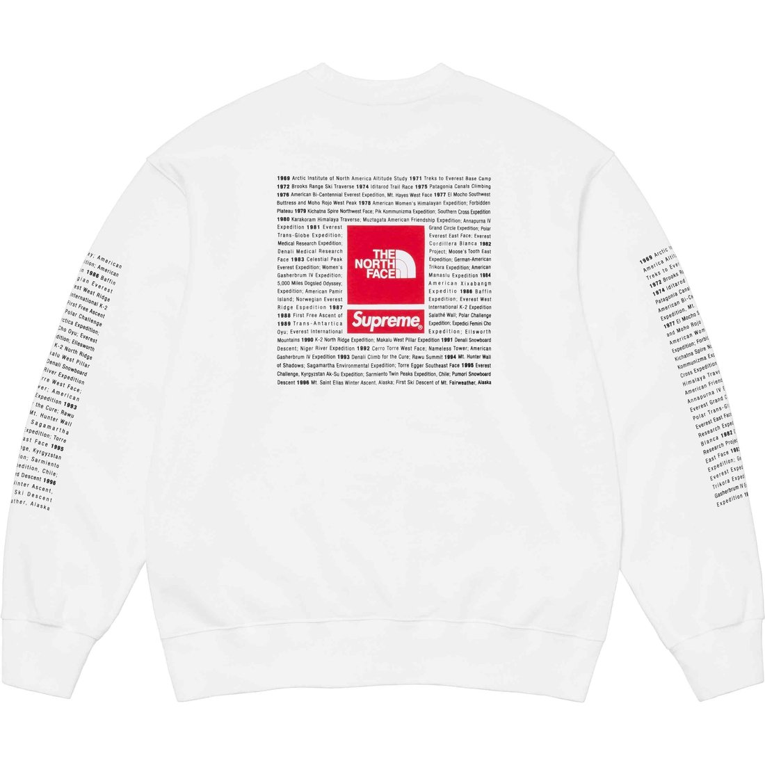 Details on Supreme The North Face Crewneck White from spring summer
                                                    2024 (Price is $138)