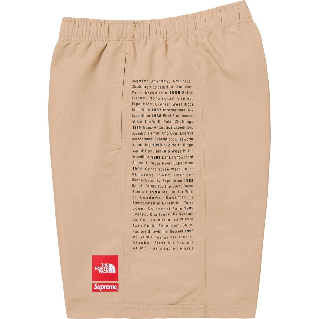 Details on Supreme The North Face Nylon Short Khaki from spring summer
                                                    2024 (Price is $98)
